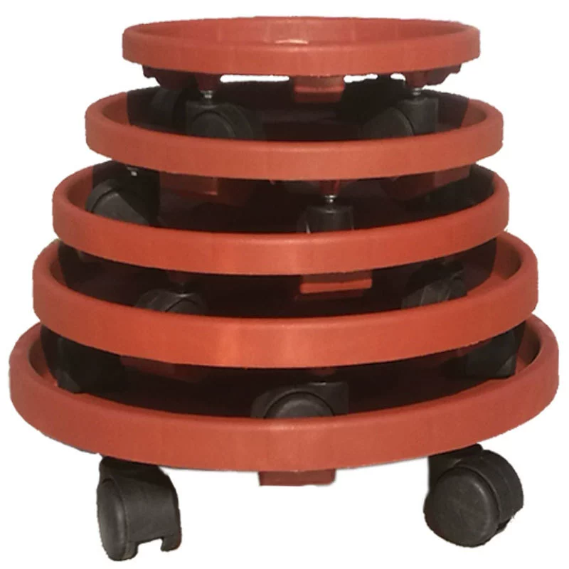 Утолщенный мобильный поднос подставка для цветочной тарелки с универсальным колесным подносом Держатель для раковины на дне цветочного горшка Роликовое круглое основание шасси