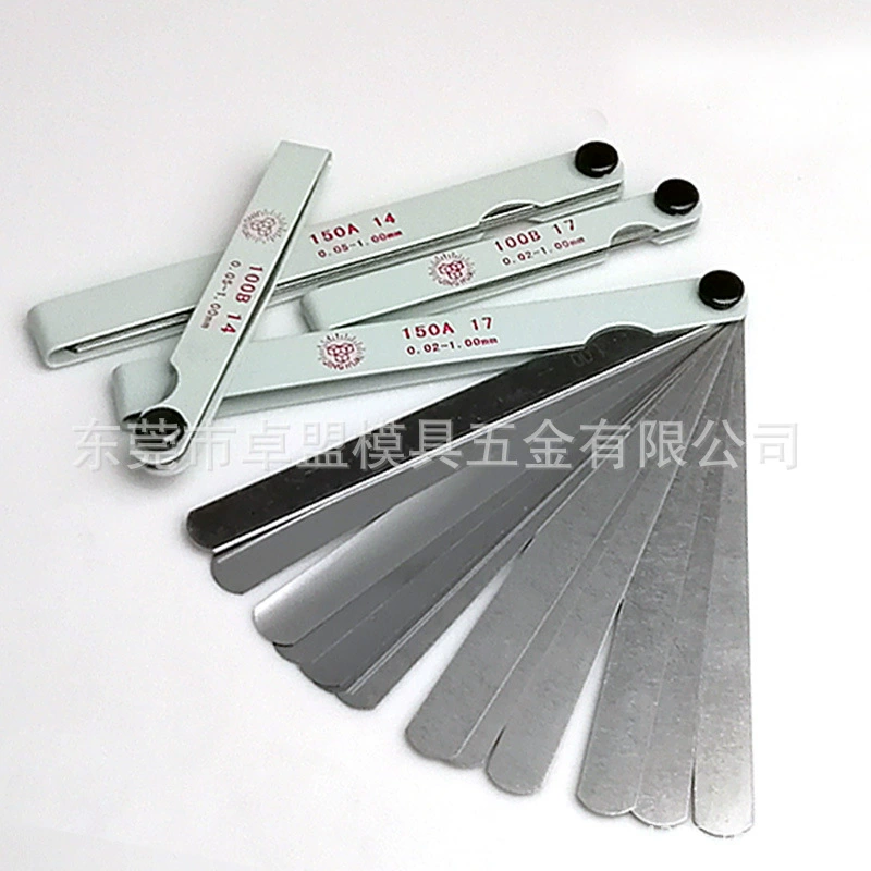 Jinghua Steel Plug Thickness Gauge Set - 100/150/200мм, 14 & 17 Piece Measurement Tool