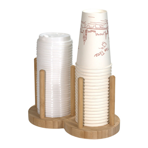 Wholesale Nanzhu disposable paper cup cup taker coffee milk tea shop wooden cup storage rack cup holder dropshipping