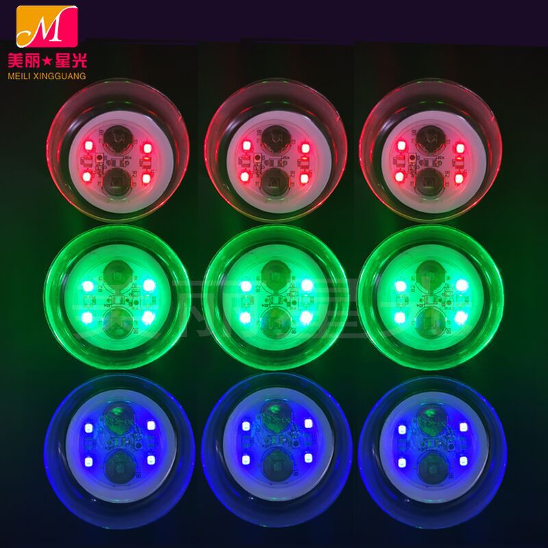 Pegatinas de copa led luminosa anti-caída al por mayor, suministros de atmósfera de barra, fondo de botella de vino, cubierta de taza de blíster, pegatinas de copa luminosa