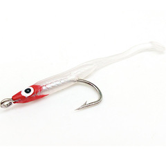 Wholesale sea fishing lure bait with hook eel 7cm/1g T tail soft bait bionic soft bait