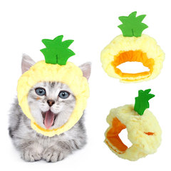 Pet Hat Teddy Bear Costume Pineapple Headband Cat Costume Hat with Ears Cat Mask from Amazon