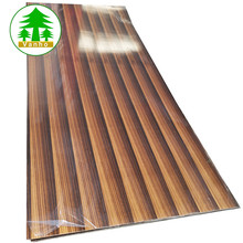 现货烟熏尤加利带影木饰面板 加长护墙板可定 UV贴面板工厂直供