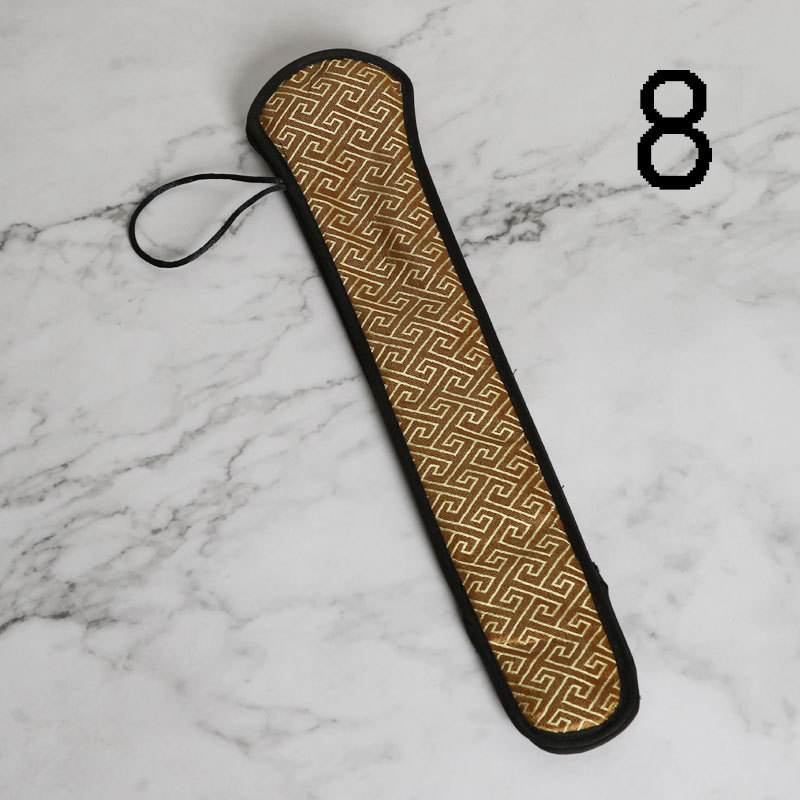Bolsa de ventilador de estilo chino para hombre cubierta de ventilador antiguo accesorios de embalaje de ventilador cubierta de ventilador de brocado para hombre bolsa de ventilador plegable al por mayor