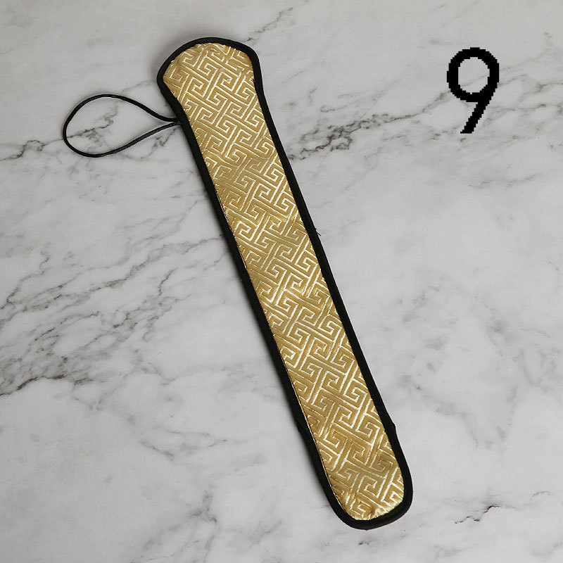 Bolsa de ventilador de estilo chino para hombre cubierta de ventilador antiguo accesorios de embalaje de ventilador cubierta de ventilador de brocado para hombre bolsa de ventilador plegable al por mayor