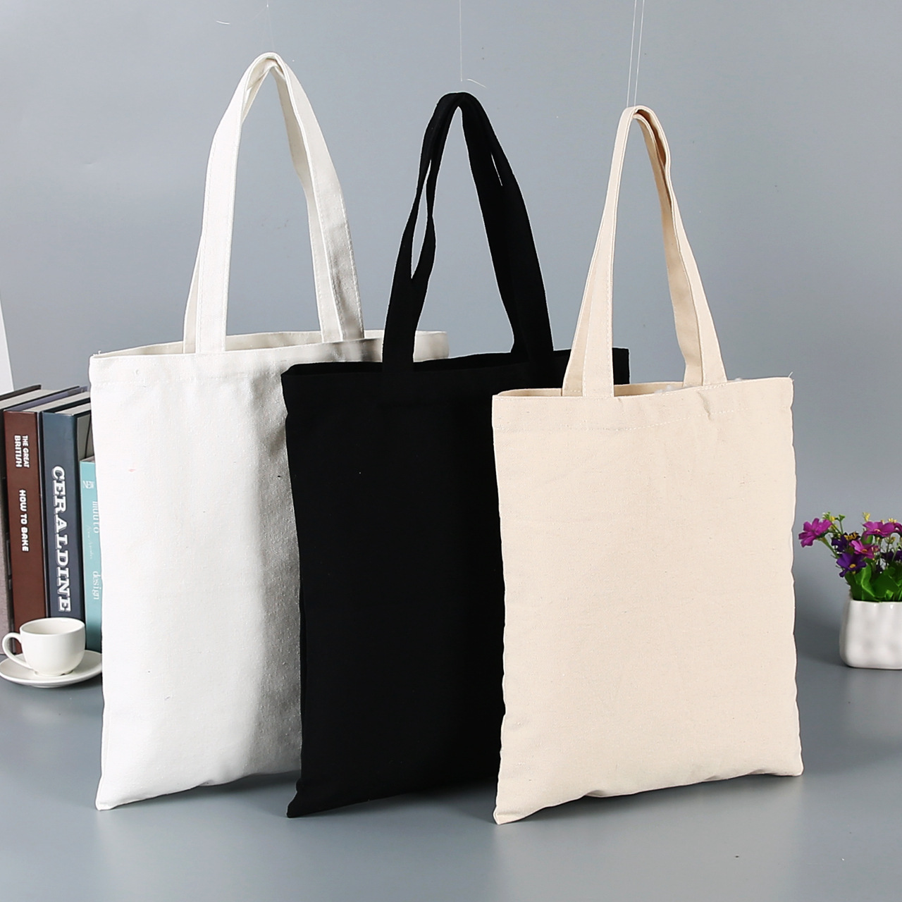 空白帆布袋可印logo广告全棉布袋单肩帆布包手提购物袋