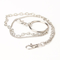 Personalized Chain: European & American Cross-Border Round-Link Chains—Pair Two Chains with Various Men's and Women's Belts, or Go Solo with a Single Chain in a Punk-inspired Style