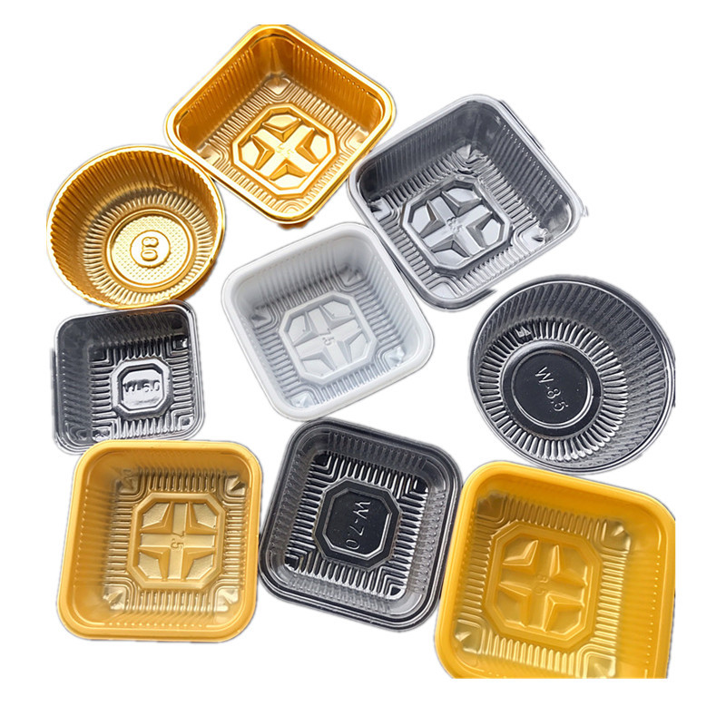 50-150g Mid-Autumn Moon Cake Tray Food Base Plastic Baking Egg Yolk Crisp Inner 100 Pack