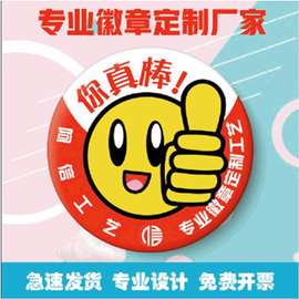 定制胸章马口铁徽章定做胸章塑料胸牌卡通金属校徽动漫吧唧日谷