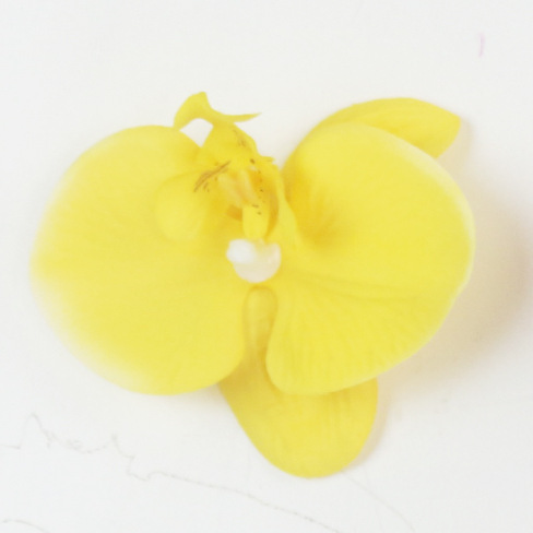 Orquídea artificial Phalaenopsis en maceta de cerámica grande, decoración de interior, flores de seda realistas