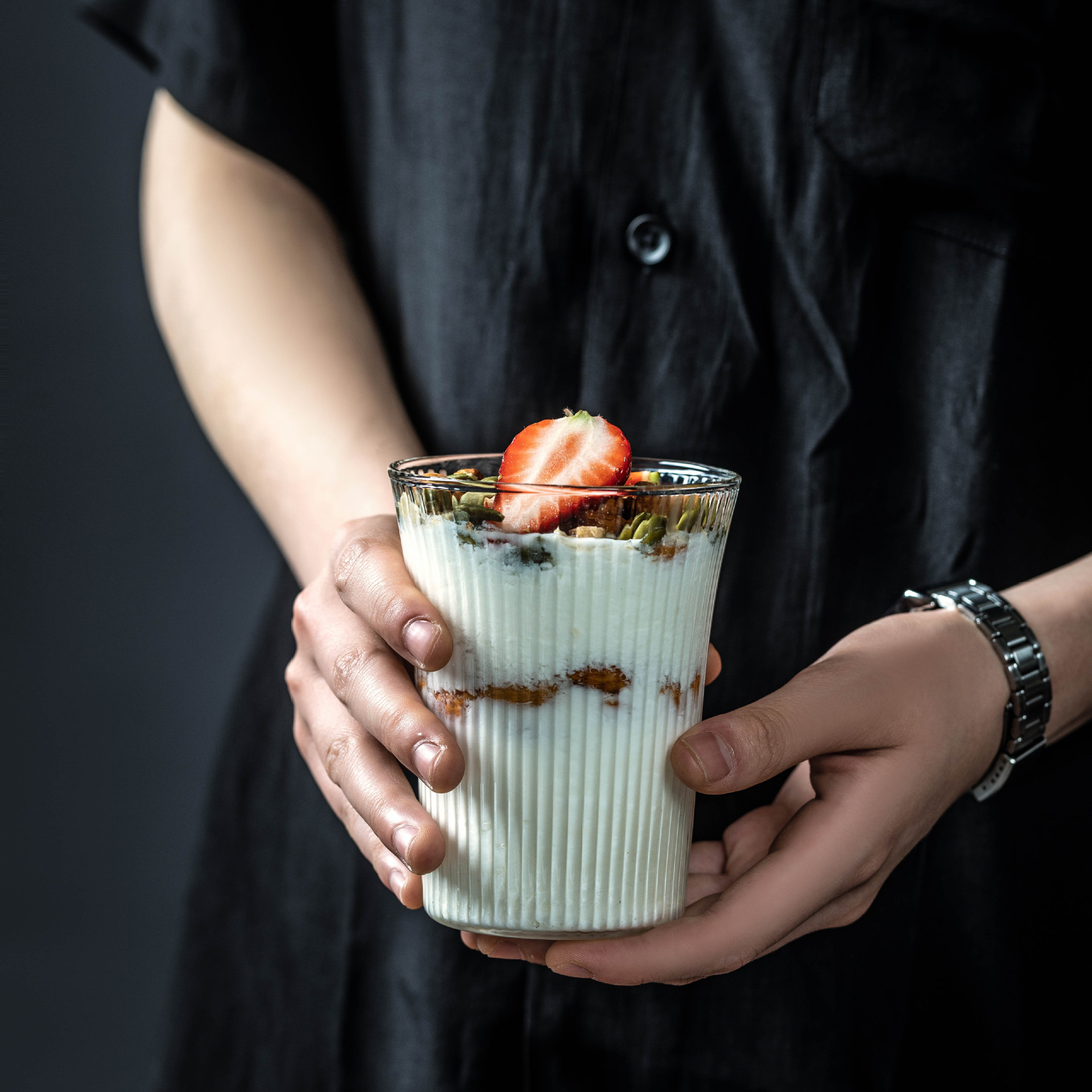 Creative vertical glass cup Men's home inspiration cup simple female…