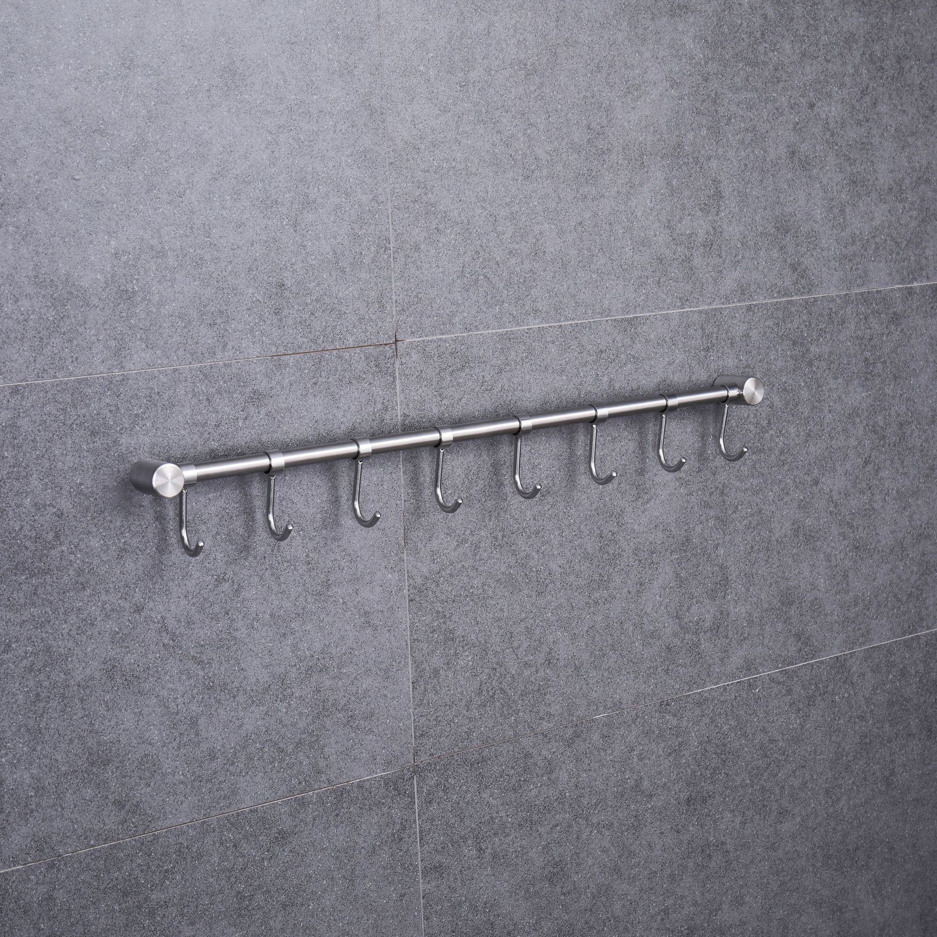 304 de acero inoxidable gancho de ropa de baño gancho de perforación cocina colgando varilla baño toalla gancho cocina fila gancho