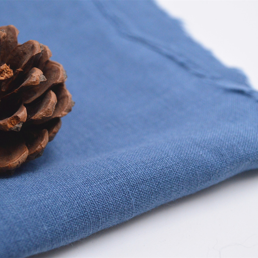 春夏纯亚麻砂洗 14支亚麻砂洗面料 休闲文艺女装面料现货供应