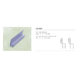 Dust-proof sealing h-type water barrier blue transparent thickened PVC sealing rubber strip 180 degree glass door side water barrier
