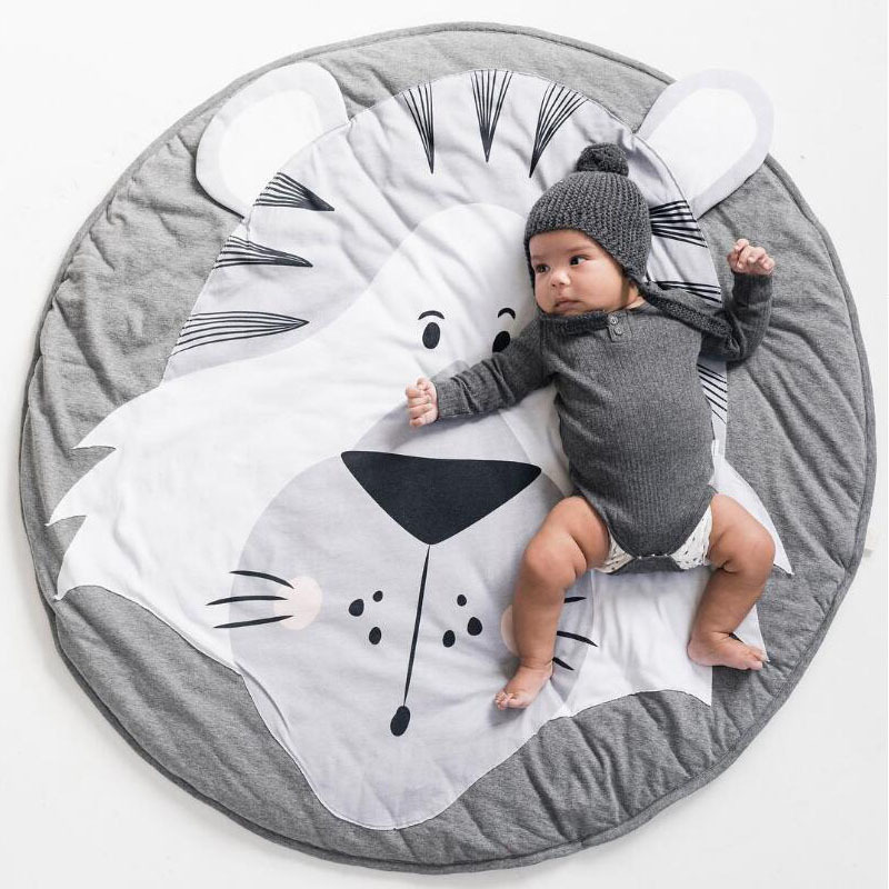 INS Alfombra de animales tridimensionales redondas, manta para gatear para bebés, esterilla para gatear para bebés, 21 tipos de decoración para casitas
