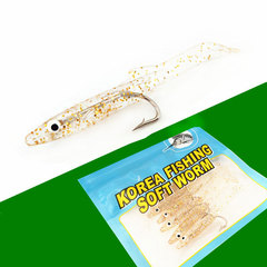 Manufacturer wholesale sea fishing lure bait with hook eel 8cm/2g T tail soft bait soft insect bait simulated fish bait