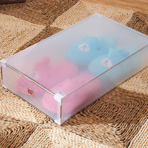 Transparent shoe box long and short boot storage box dustproof combined shoe cabinet drawer type stackable cosmetics storage box