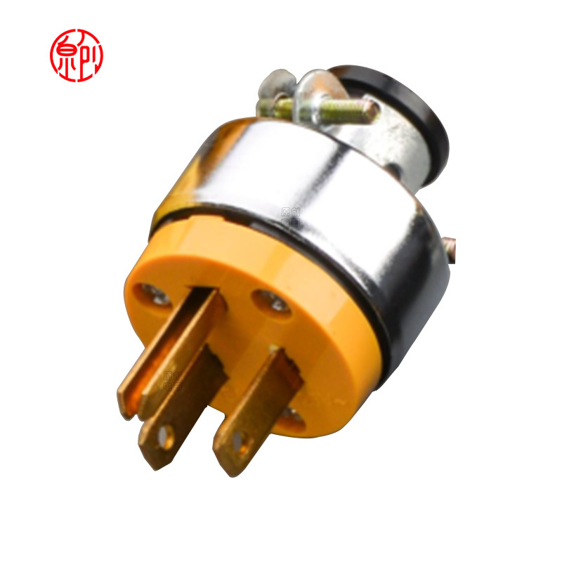 NEMA 5-15P 美标15A接线插头  美标3脚装配插头 美标3Pin组装插头