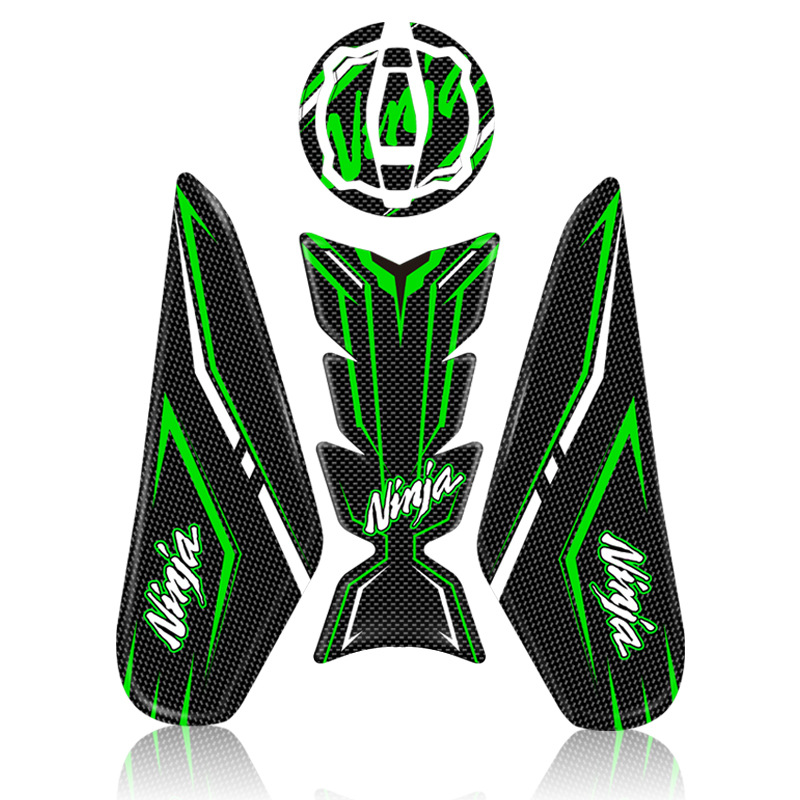 공급 5D 탄소 섬유 물고기 뼈 스티커 닌자 400 오토바이 ninja400 연료 탱크 스티커