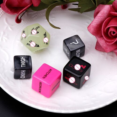 Cross-border supply, English couple dice, men's and women's fun supplies, 5-pack
