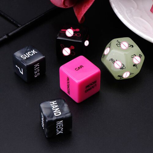 Cross-border supply, English couple dice, men's and women's fun supplies, 5-pack