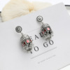 Metal small bell, retro ethnic earrings, new collection, boho style, ethnic style