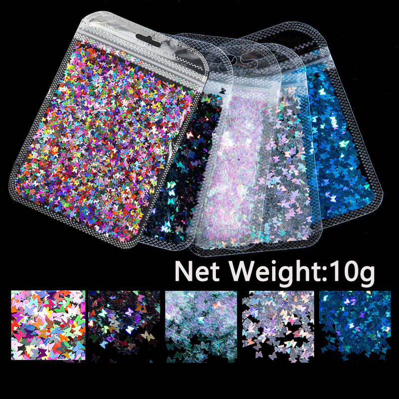 Cross-border ultra-thin butterfly sequins eye makeup butterfly sequins nail special-shaped sequins nail laser sequins