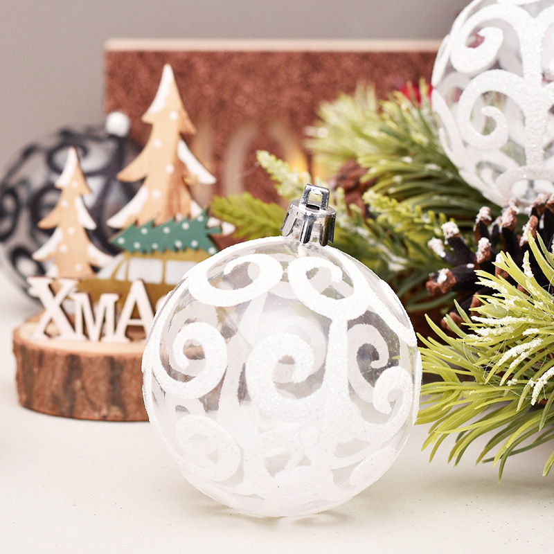 Christmas Decorations 8cm/18 Painted Pet Transparent Balls Christmas Balls Christmas Tree Pendants
