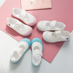 Soft-soled canvas shoes for girls and boys, suitable for spring and autumn, breathable children's indoor sports shoes.
