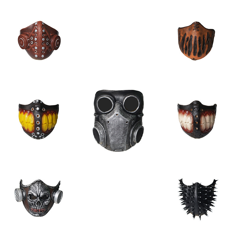 Fábrica en stock suministro nuevo creativo máscara de látex personalidad creativa media cara etapa accesorios de maquillaje máscara de látex