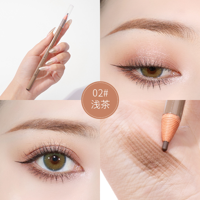 Lápiz de cejas sin raspado impermeable a prueba de sudor no decoloración maquillaje al por mayor lápiz de cejas de núcleo fino para principiantes