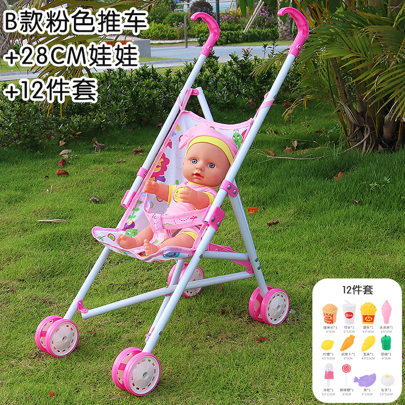 Cochecito de bebé de hierro al por mayor directo con muñeca de simulación