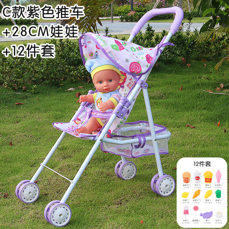 Cochecito de bebé de hierro al por mayor directo con muñeca de simulación