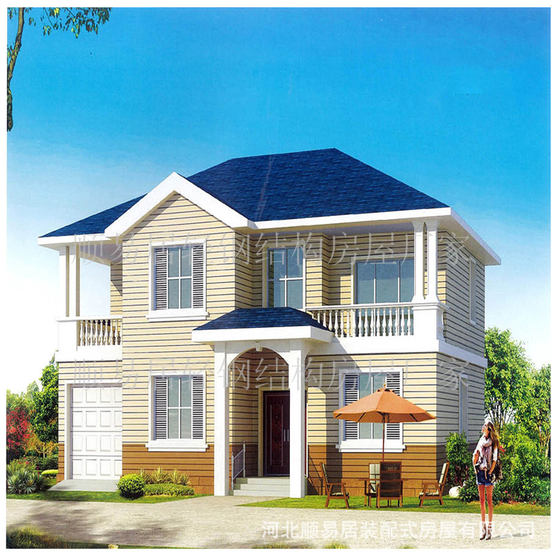 河北沧州轻钢结构房屋厂家 装配式房屋集成别墅 新农村改造房屋