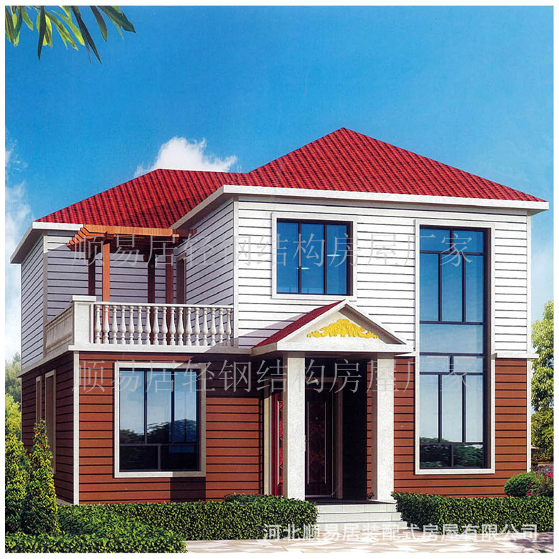 轻钢住房设计 可拆卸装配式建筑集成房屋  农村轻钢造房公司
