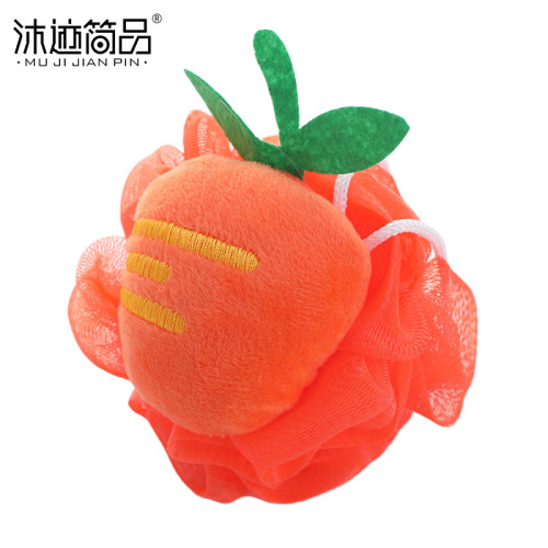 Source manufacturer wholesale cartoon fruit and animal bath flower animal head bath ball bath children's toys