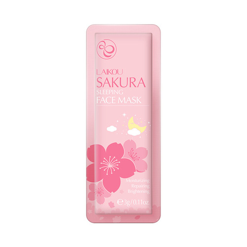 LAIKOU Sakura Sleeping Mask 3g trial pack manufacturer no-wash moisturizing and moisturizing travel pack