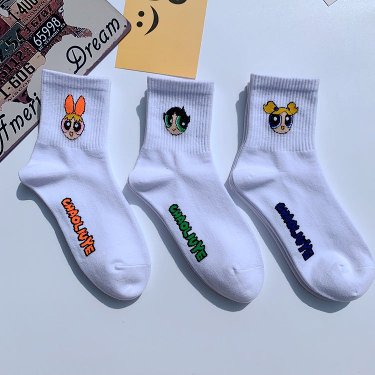 Calcetines unisex de media pantorrilla, estilo calle hip-hop, deporte skate, algodón suave.