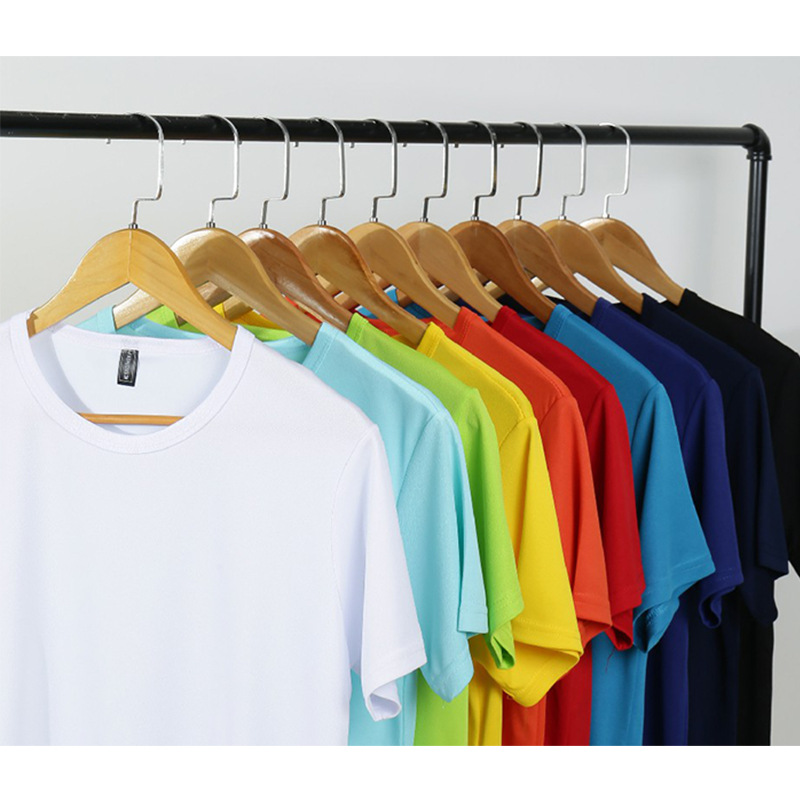 De alta gama de seda de hielo de secado rápido cuello redondo Camiseta logotipo personalizado publicidad camisa cultural camisa polo ropa de trabajo personalizada al por mayor