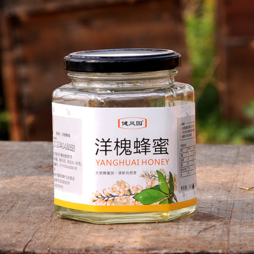 Bee farm wholesale 500g glass bottle packed multiflower honey, jujube flower honey, sunflower honey, linden honey, raw honey