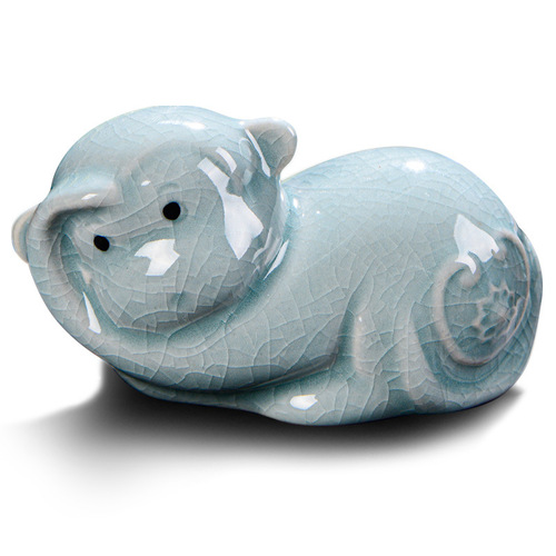 Ceramic Ru kiln boutique tea pet opening piece 12 zodiac tea ceremony ornaments tea play opening piece gift tea pet