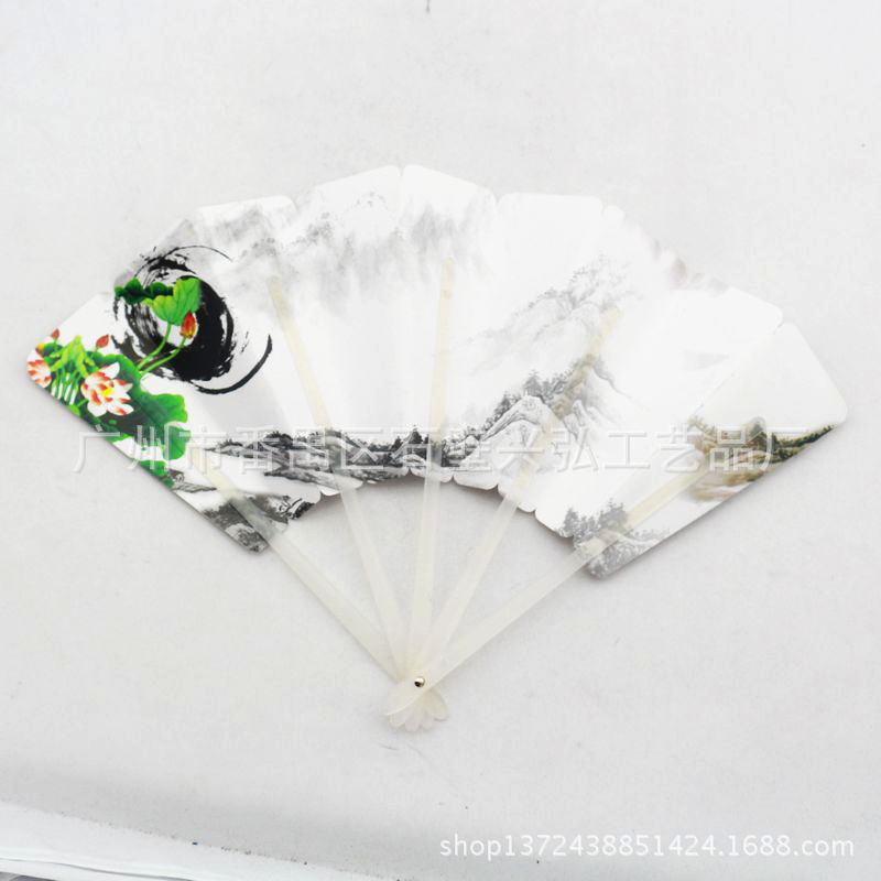 广州厂家PP广告扇 广告扇子 塑料扇 五折扇 欢迎来电咨询文创