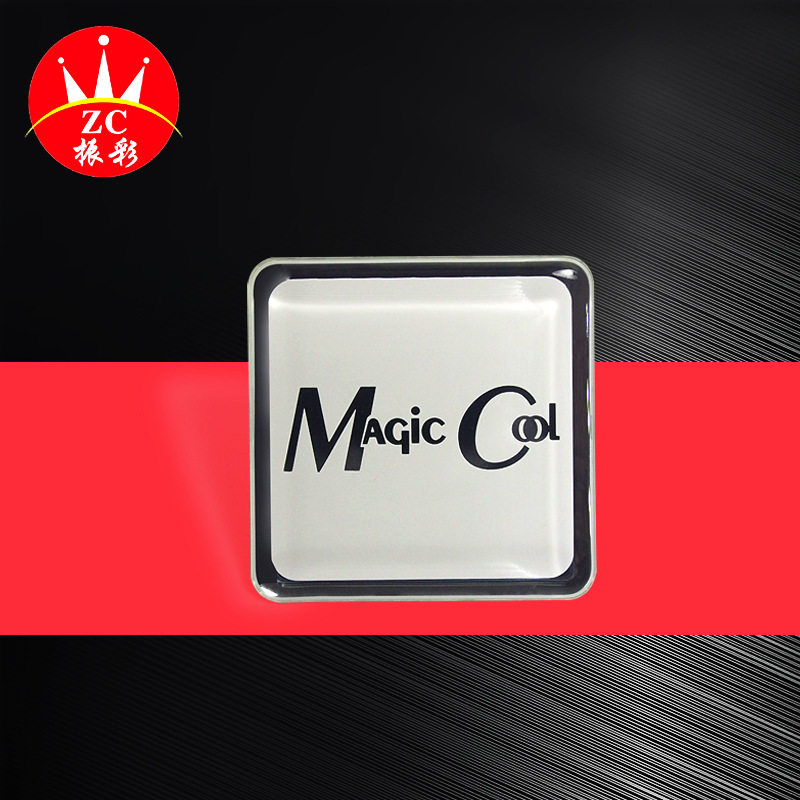 创意水晶标签耐高温电镀镍镂空金属贴标防水金属标签贴立体标牌