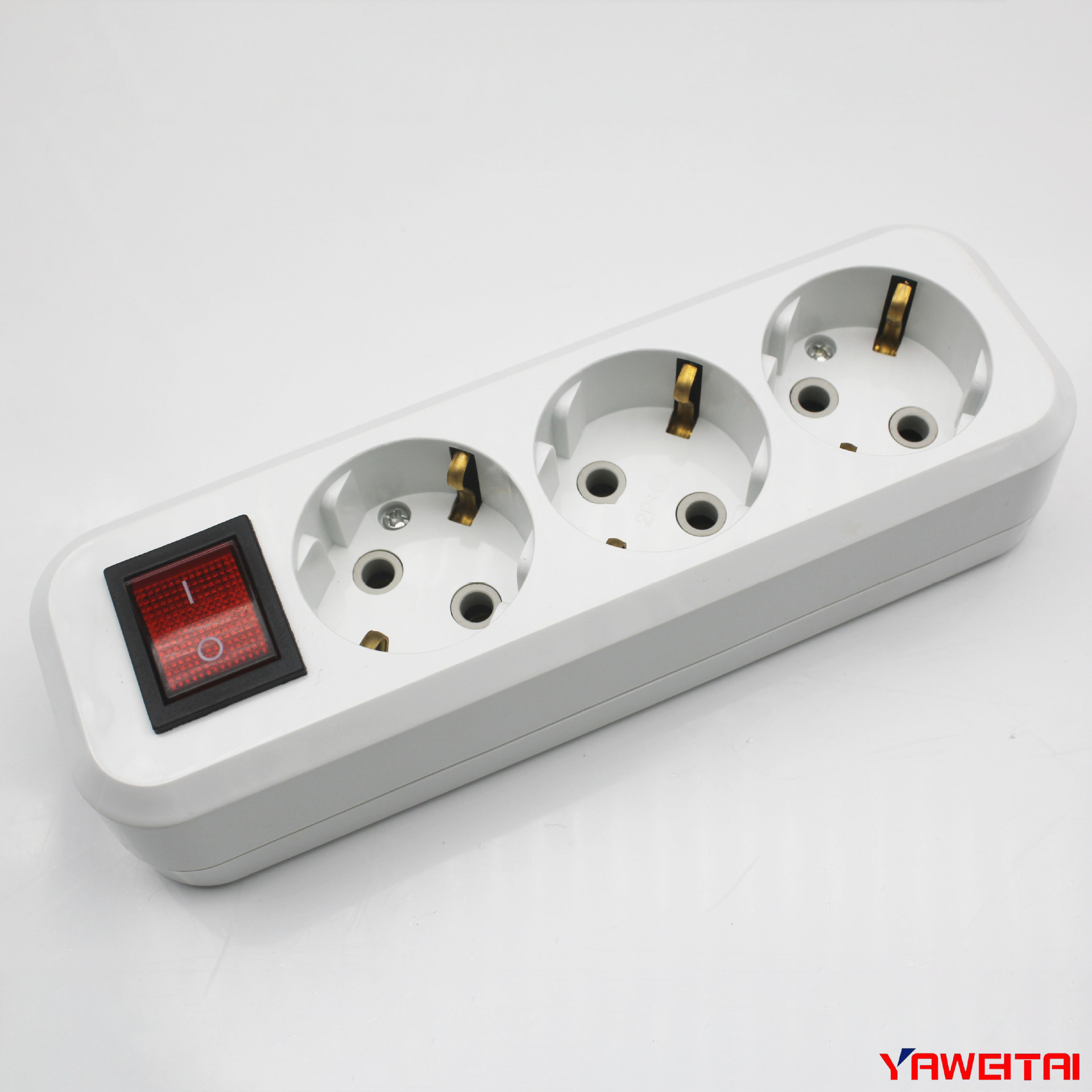 雅威热销款排插三位插座欧标/德式多功能排插三位带1.5米欧线插座