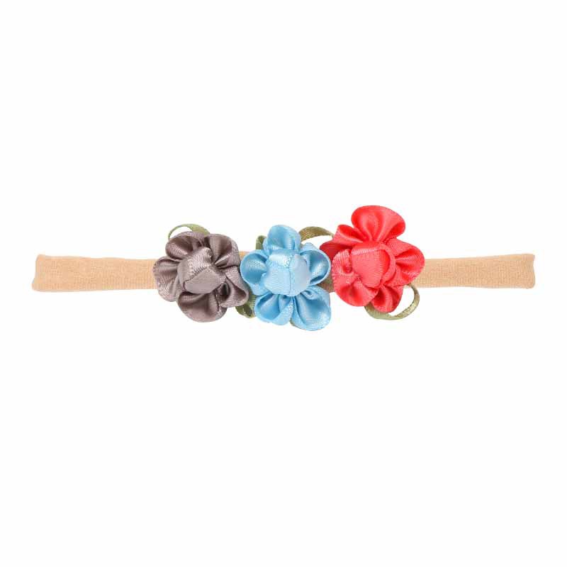 MB1743 gray+blue+hibiscus red three small flowers