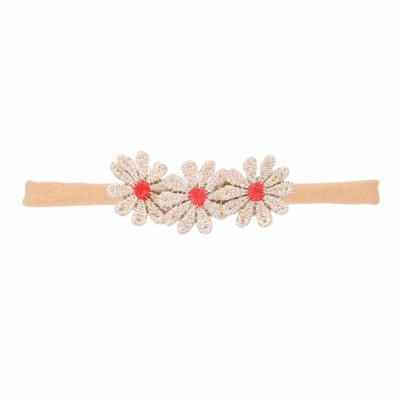 MB1742 Embroidery Light Golden Three Flowers