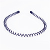 Fashionable sports wavy black headband, scalloped hair accessory for face washing, simple and elegant design