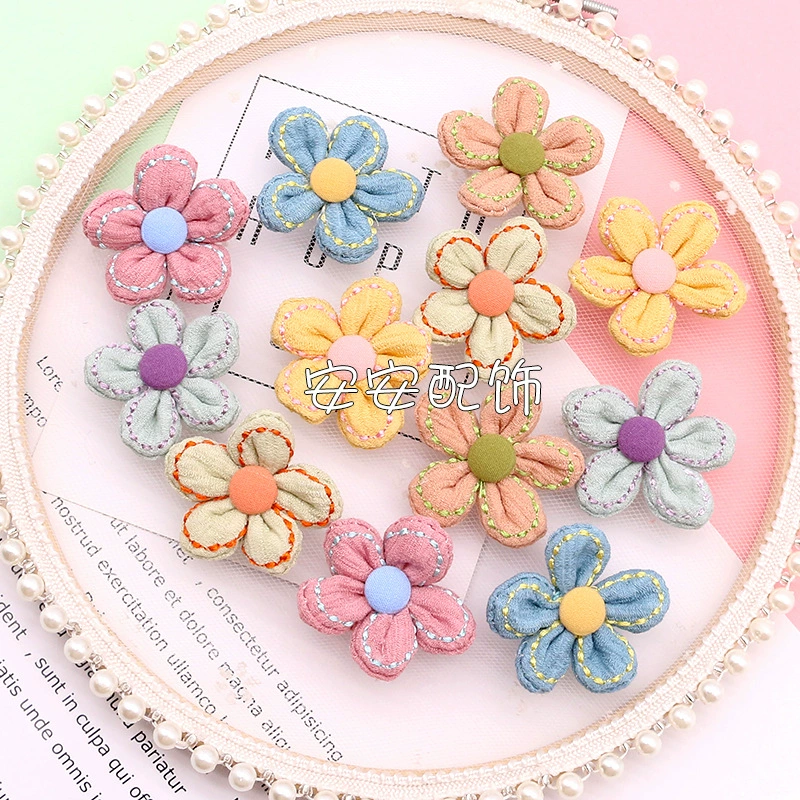 Hairgrip, accessory, accessories, cloth, brooch, flowered, handmade