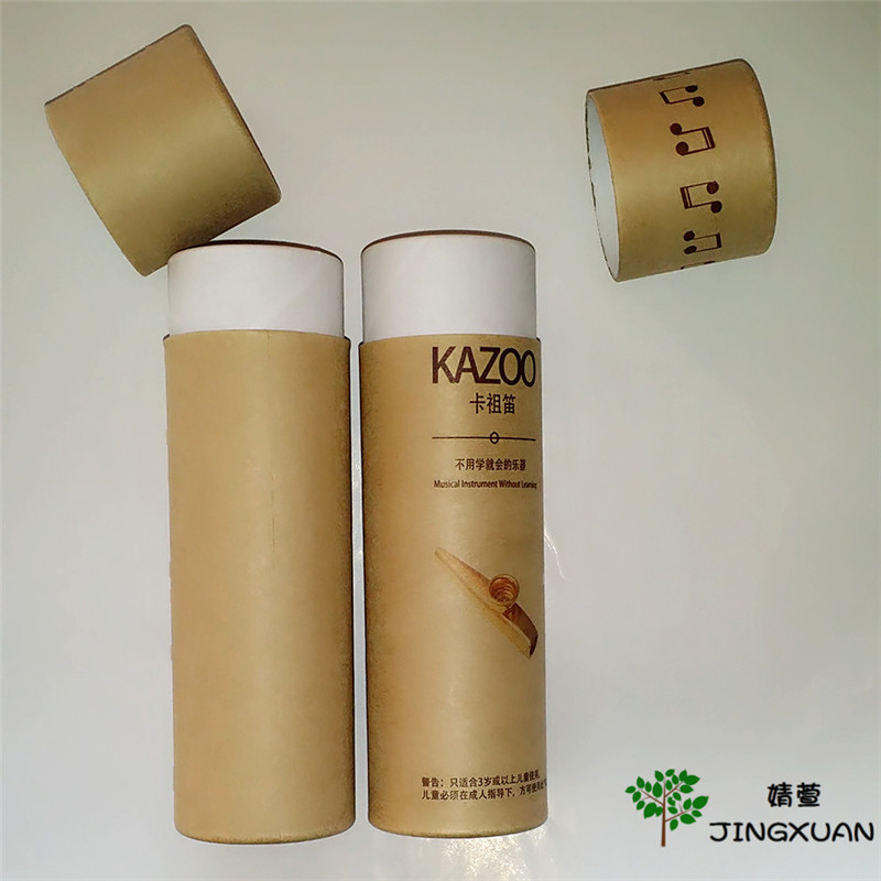 Patrón de tubo de papel flauta de kazoo de metal con cilindro de embalaje de tubo de papel flauta de kazoo