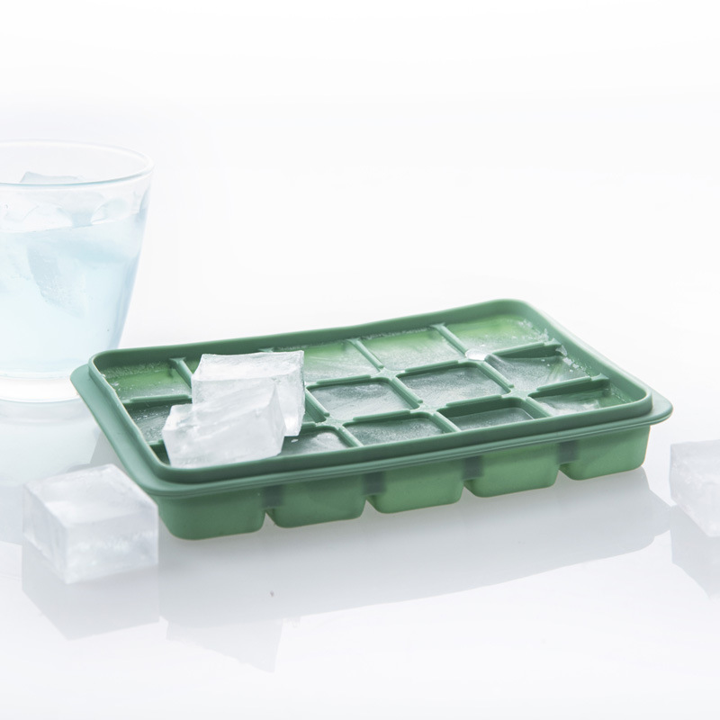 En stock suministro de 15 piezas de silicona caja de suplemento alimenticio con tapa cubo de hielo molde creativo DIY caja de hielo del hogar caja de suplemento alimenticio